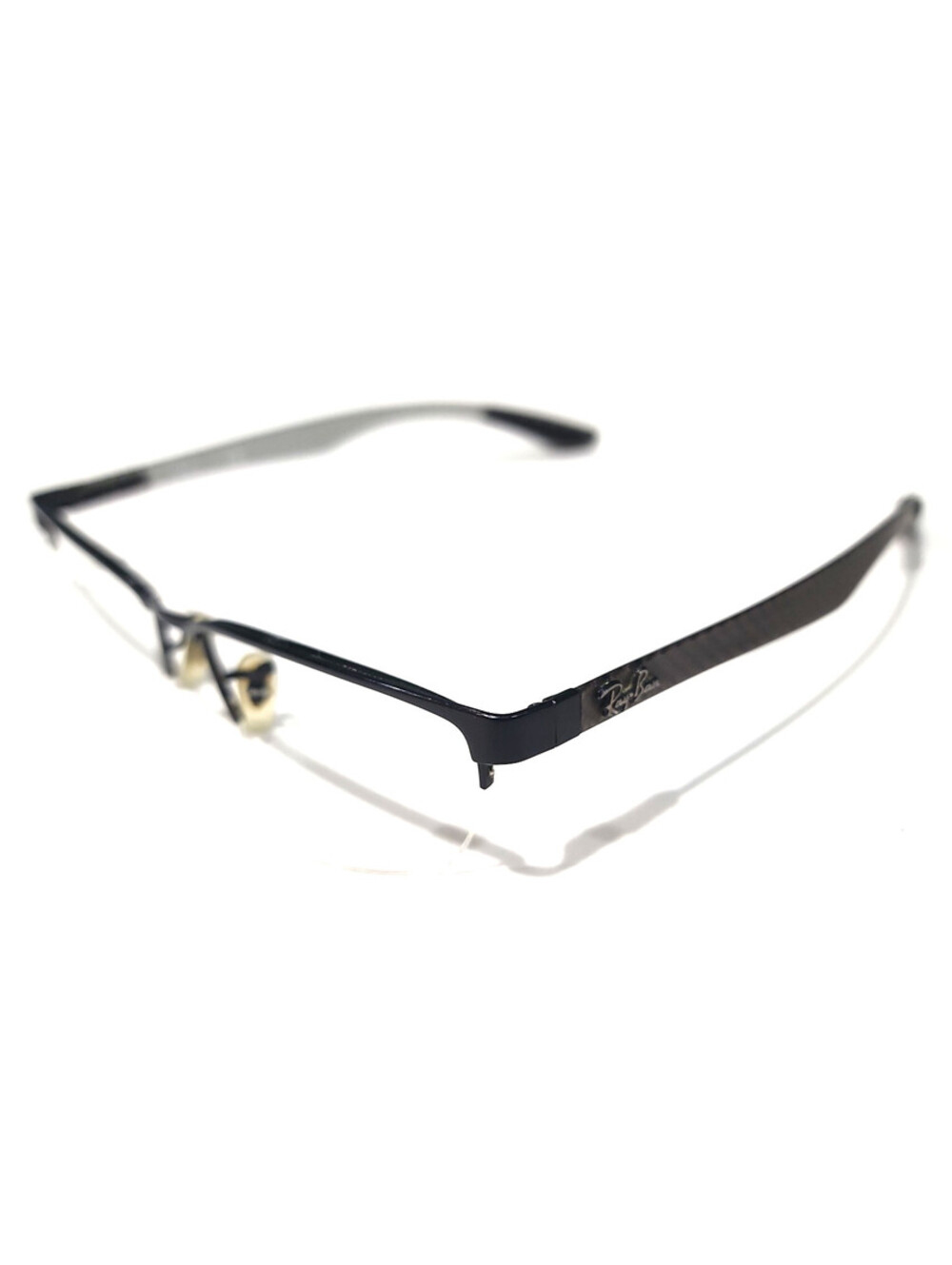 Ray Ban RB8412 2503 Black Carbon Fiber Rectangle Eyeglasses Frame 54-17 145